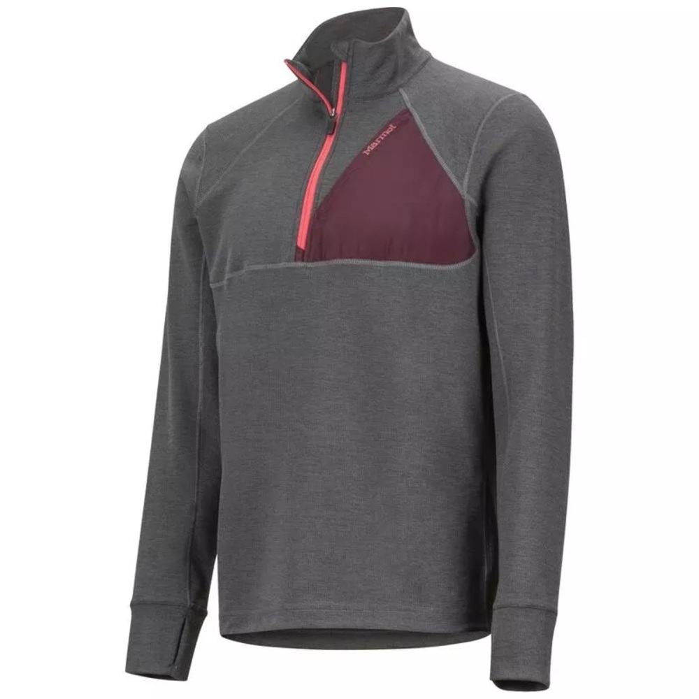 Marmot Men's M Hanging Rock 1/2 Zip Top Slate Grey UPF 50 Sweater Lightweight